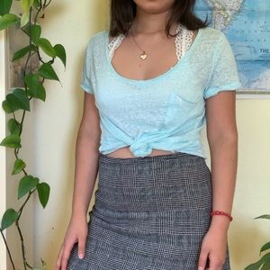 Mint pocket tee t-shirt top turquoise Abercrombie